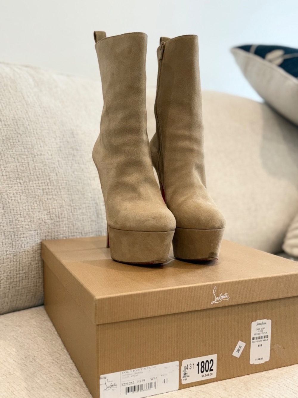 Louboutin Dolly Booty ( Tan ) - Picture 2 of 13